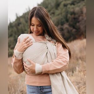 WildBird Sturnella Star Pattern Linen Ring Sling with Bronze Hardware